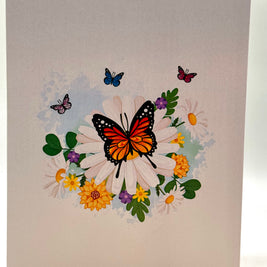 Butterflies Attracting Daisy Flowers Origami Pop Cards 3D Pop Up Greeting Card Happy Birthday Thank You Handmade Gift Thinking of You Blank Card for Any Occasion Happy Mother's Day Happy Father's Australiana Celebrate the Beauty of Flower (Copy)