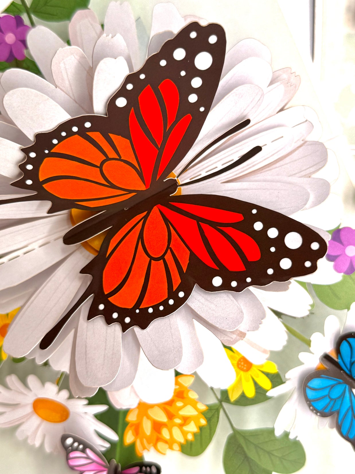 Butterflies Attracting Daisy Flowers Origami Pop Cards 3D Pop Up Greeting Card Happy Birthday Thank You Handmade Gift Thinking of You Blank Card for Any Occasion Happy Mother's Day Happy Father's Australiana Celebrate the Beauty of Flower (Copy)