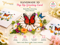 Butterflies Attracting Daisy Flowers Origami Pop Cards 3D Pop Up Greeting Card Happy Birthday Thank You Handmade Gift Thinking of You Blank Card for Any Occasion Happy Mother's Day Happy Father's Australiana Celebrate the Beauty of Flower (Copy)