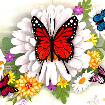 Butterflies Attracting Daisy Flowers Origami Pop Cards 3D Pop Up Greeting Card Happy Birthday Thank You Handmade Gift Thinking of You Blank Card for Any Occasion Happy Mother's Day Happy Father's Australiana Celebrate the Beauty of Flower (Copy)