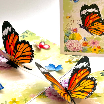 Butterflies Attracting Hydrangea Flowers Origami Pop Cards 3D Pop Up Greeting Card Happy Birthday Thank You Handmade Gift Thinking of You Blank Card for Any Occasion Happy Mother's Day Happy Father's Australiana Celebrate the Beauty of Flower