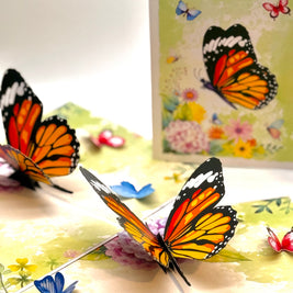 Butterflies Attracting Hydrangea Flowers Origami Pop Cards 3D Pop Up Greeting Card Happy Birthday Thank You Handmade Gift Thinking of You Blank Card for Any Occasion Happy Mother's Day Happy Father's Australiana Celebrate the Beauty of Flower