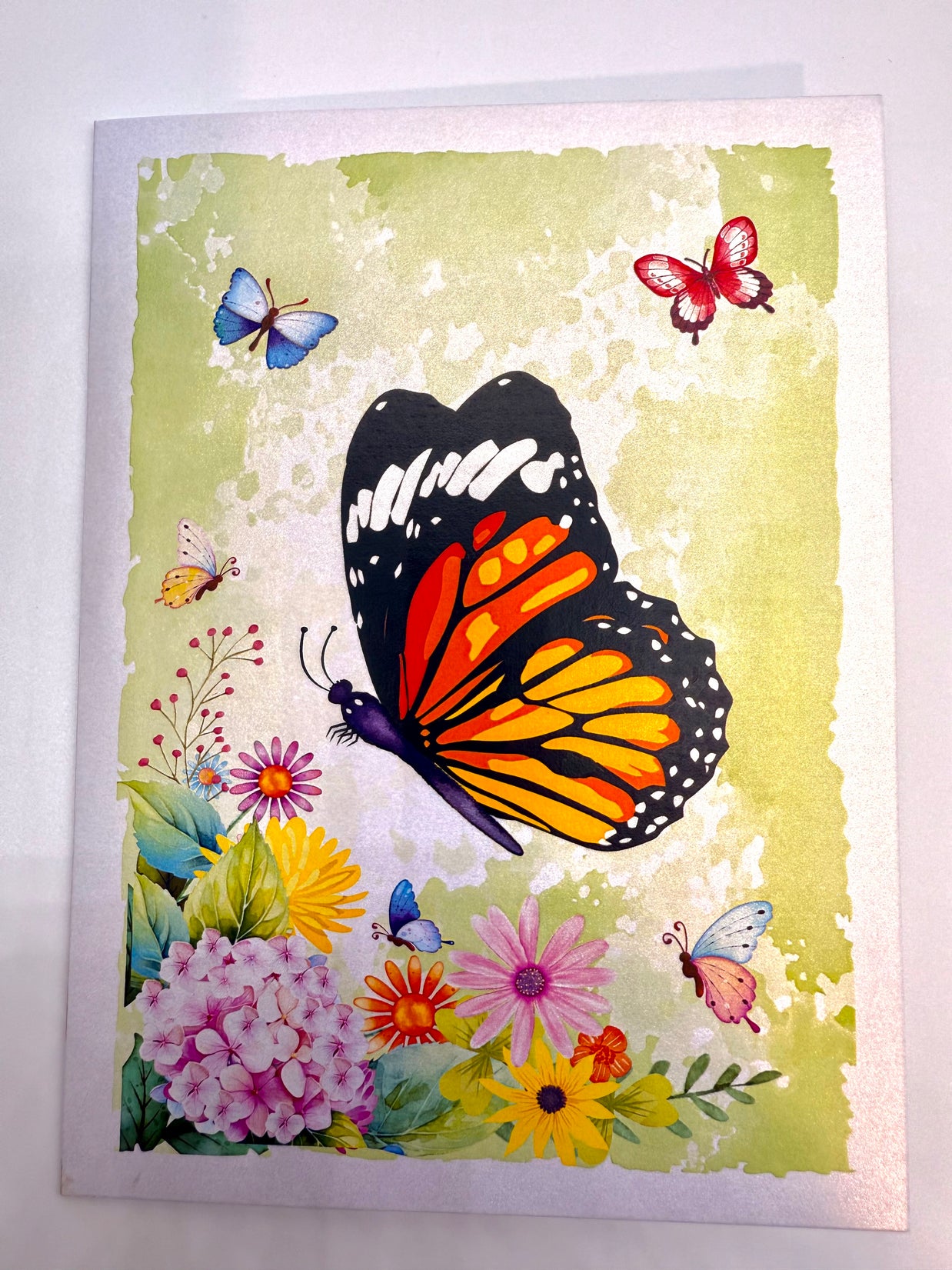 Butterflies Attracting Hydrangea Flowers Origami Pop Cards 3D Pop Up Greeting Card Happy Birthday Thank You Handmade Gift Thinking of You Blank Card for Any Occasion Happy Mother's Day Happy Father's Australiana Celebrate the Beauty of Flower
