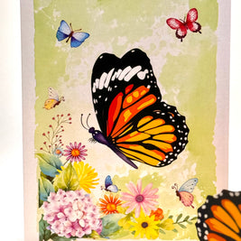 Butterflies Attracting Hydrangea Flowers Origami Pop Cards 3D Pop Up Greeting Card Happy Birthday Thank You Handmade Gift Thinking of You Blank Card for Any Occasion Happy Mother's Day Happy Father's Australiana Celebrate the Beauty of Flower