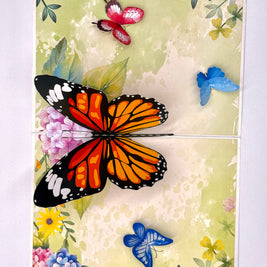 Butterflies Attracting Hydrangea Flowers Origami Pop Cards 3D Pop Up Greeting Card Happy Birthday Thank You Handmade Gift Thinking of You Blank Card for Any Occasion Happy Mother's Day Happy Father's Australiana Celebrate the Beauty of Flower