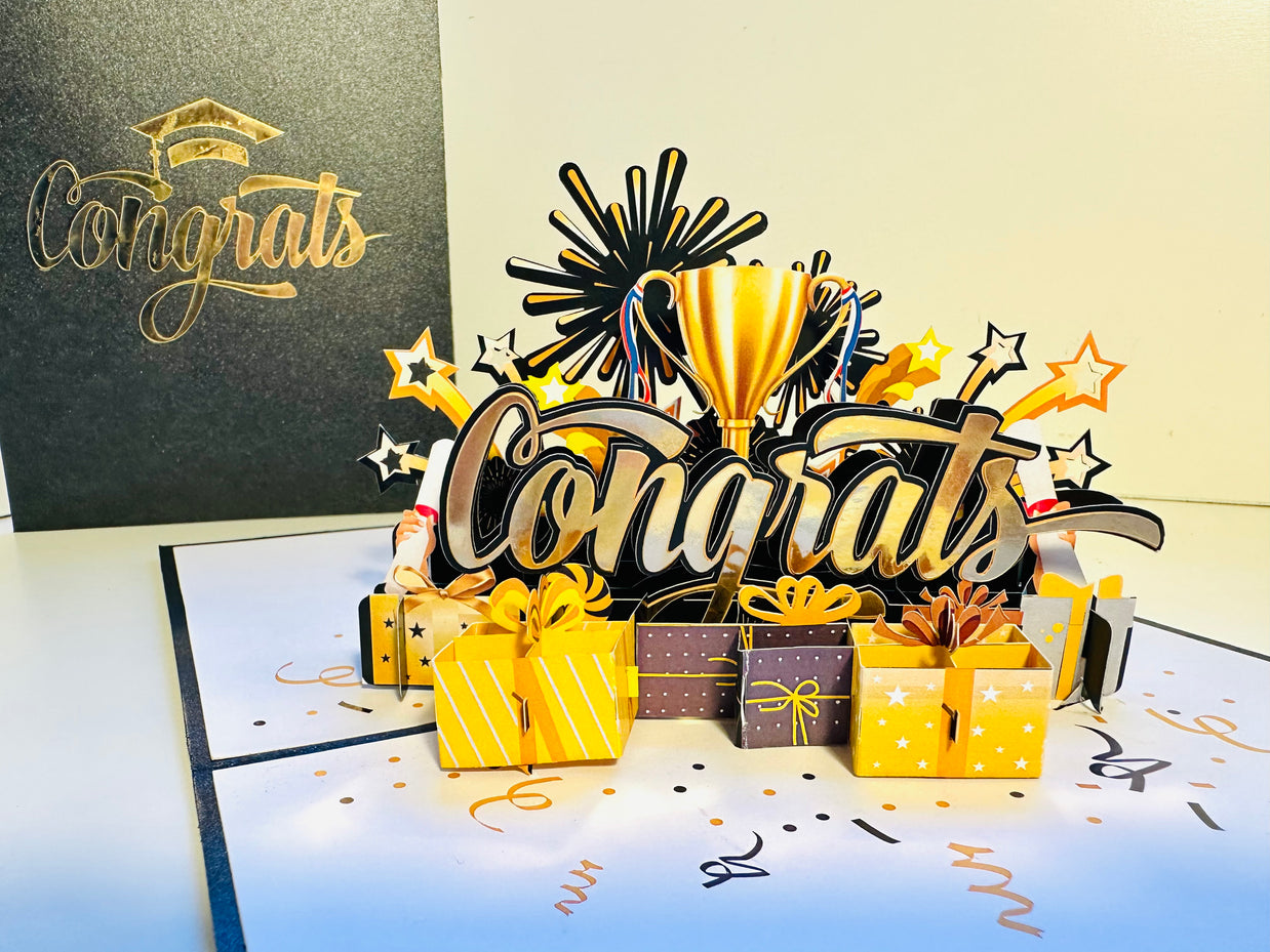 CONGRATS That Are Perfect for Any Occasion Origami Pop Cards 3D Pop Up Greeting Card Thank You Handmade Gift Thinking of You Happy Birthday Occasion Australiana Celebrate the Beauty and Happiness During Special Day Best Wishes Gift