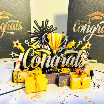 CONGRATS That Are Perfect for Any Occasion Origami Pop Cards 3D Pop Up Greeting Card Thank You Handmade Gift Thinking of You Happy Birthday Occasion Australiana Celebrate the Beauty and Happiness During Special Day Best Wishes Gift
