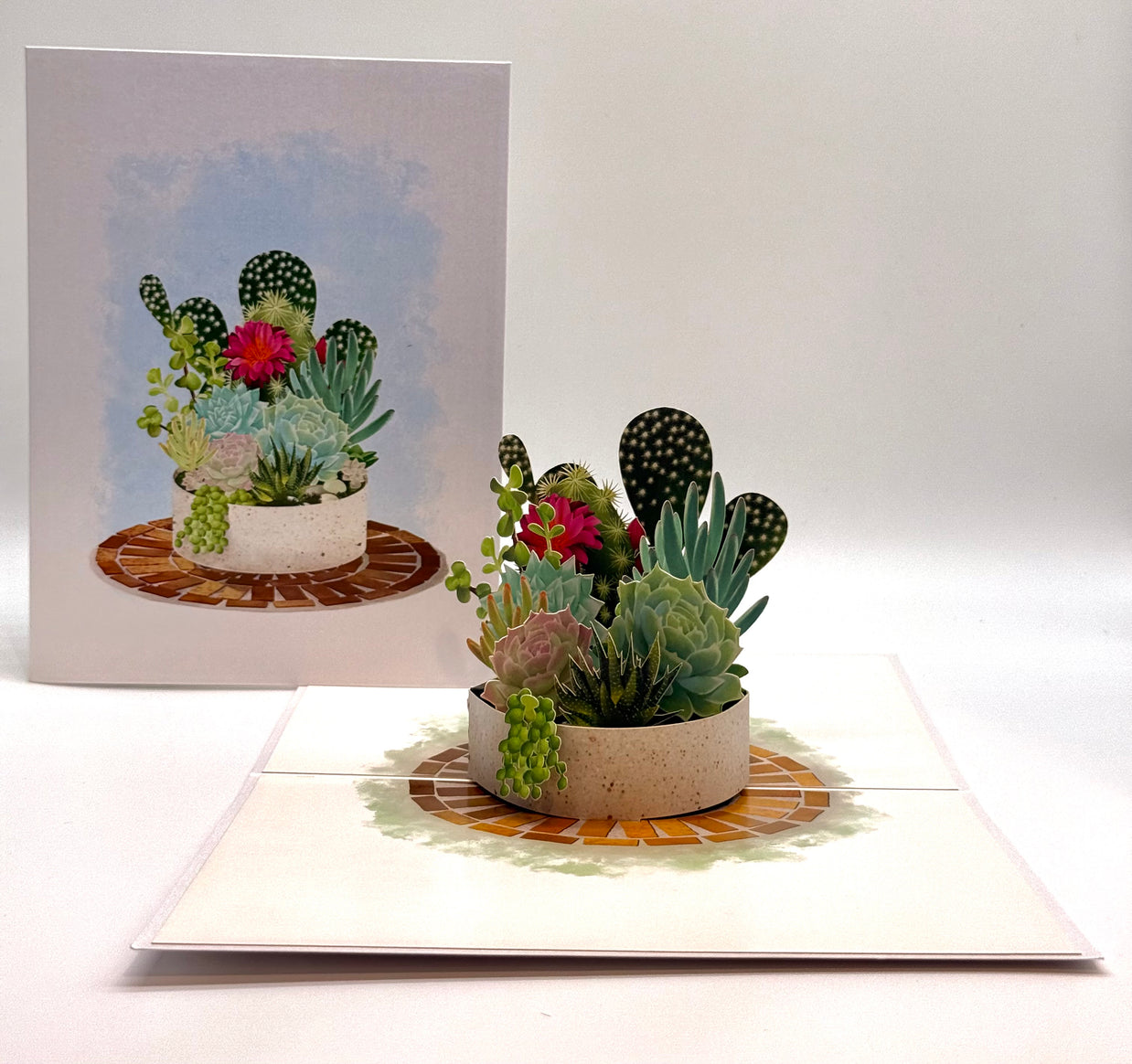 Cactus & Succulent Garden Origami Pop Cards 3D Pop Up Greeting Card Happy Birthday Thank You Handmade Best Wishes Gift Thinking of You Blank Card for Any Occasion Happy Mother's Day Happy Father's Australiana Celebrate the Beauty of Nature