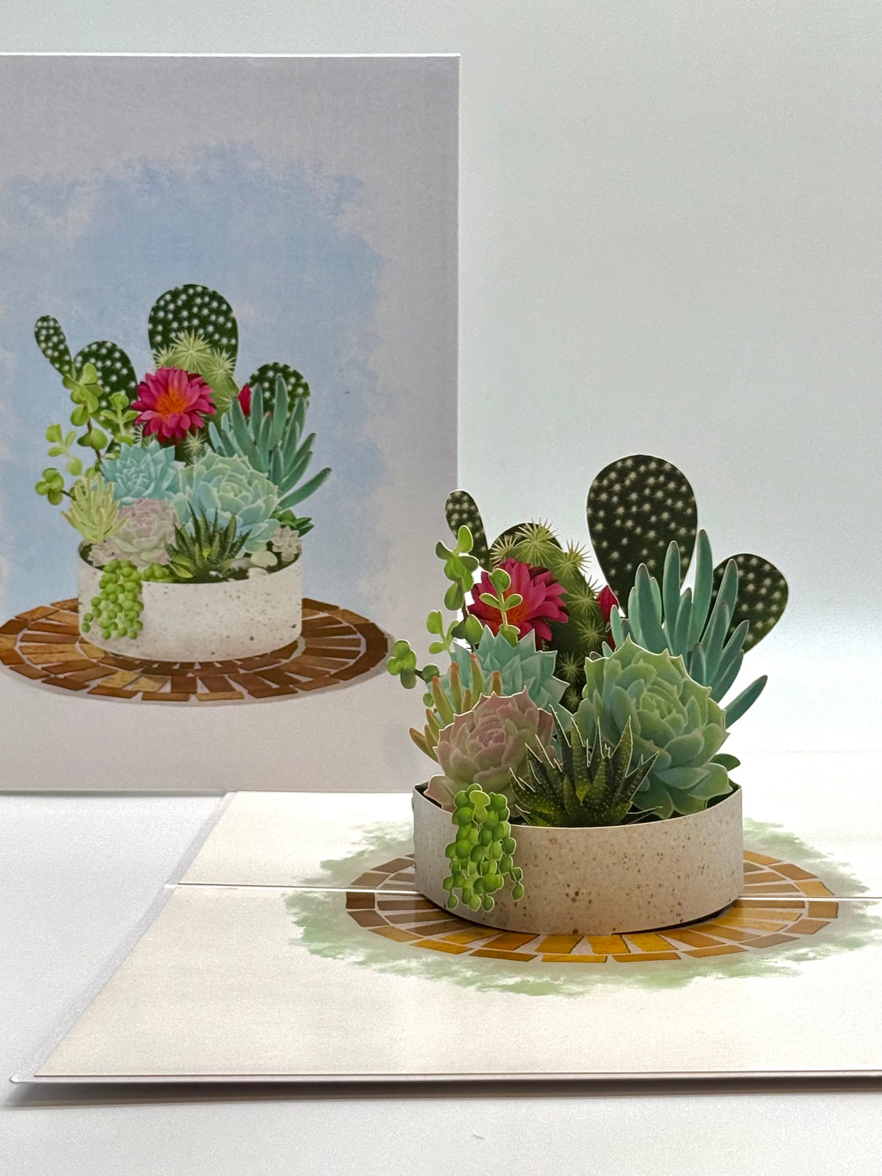 Cactus & Succulent Garden Origami Pop Cards 3D Pop Up Greeting Card Happy Birthday Thank You Handmade Best Wishes Gift Thinking of You Blank Card for Any Occasion Happy Mother's Day Happy Father's Australiana Celebrate the Beauty of Nature