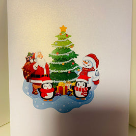 Celebrate Christmas with Santa Claus Snowman Penguin Origami Pop Cards 3D Pop Up Greeting Card Merry Christmas Thank You Handmade Best Wishes Blank Card Gift Happy Holidays Celebrate the Special Day Moment with Family and Friends