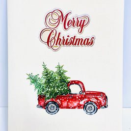 Christmas Holiday Truck Origami Pop Cards 3D Pop Up Greeting Card Merry Christmas Thank You Handmade Best Wishes Blank Card Gift Happy Holidays Celebrate the Special Day Moment with Family and Friends