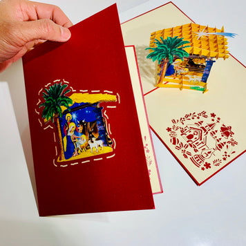 Christmas Nativity Scripture Origami Pop Cards 3D Pop Up Greeting Card Merry Christmas Thank You Handmade Best Wishes Blank Card Gift Happy Holidays Celebrate the Special Day
