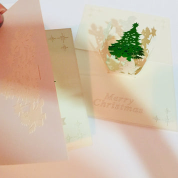 Christmas White Angels Origami Pop Cards 3D Pop Up Greeting Card Merry Christmas Thank You Handmade Best Wishes Blank Card Gift Happy Holidays Celebrate the Special Day Moment with Family and Friends Holy