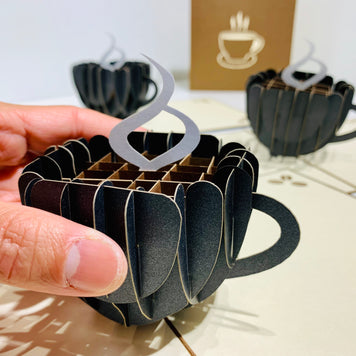 Espresso Coffee Cup ~ Perfect Gifts for Crazy Cat Lovers Origami Pop Cards 3D Pop Up Greeting Card Best Wishes Happy Birthday Gift Thank You Handmade Best Wishes Blank Card for Any Occasion Happy Mother's Day Happy Father's Day CelebratioN