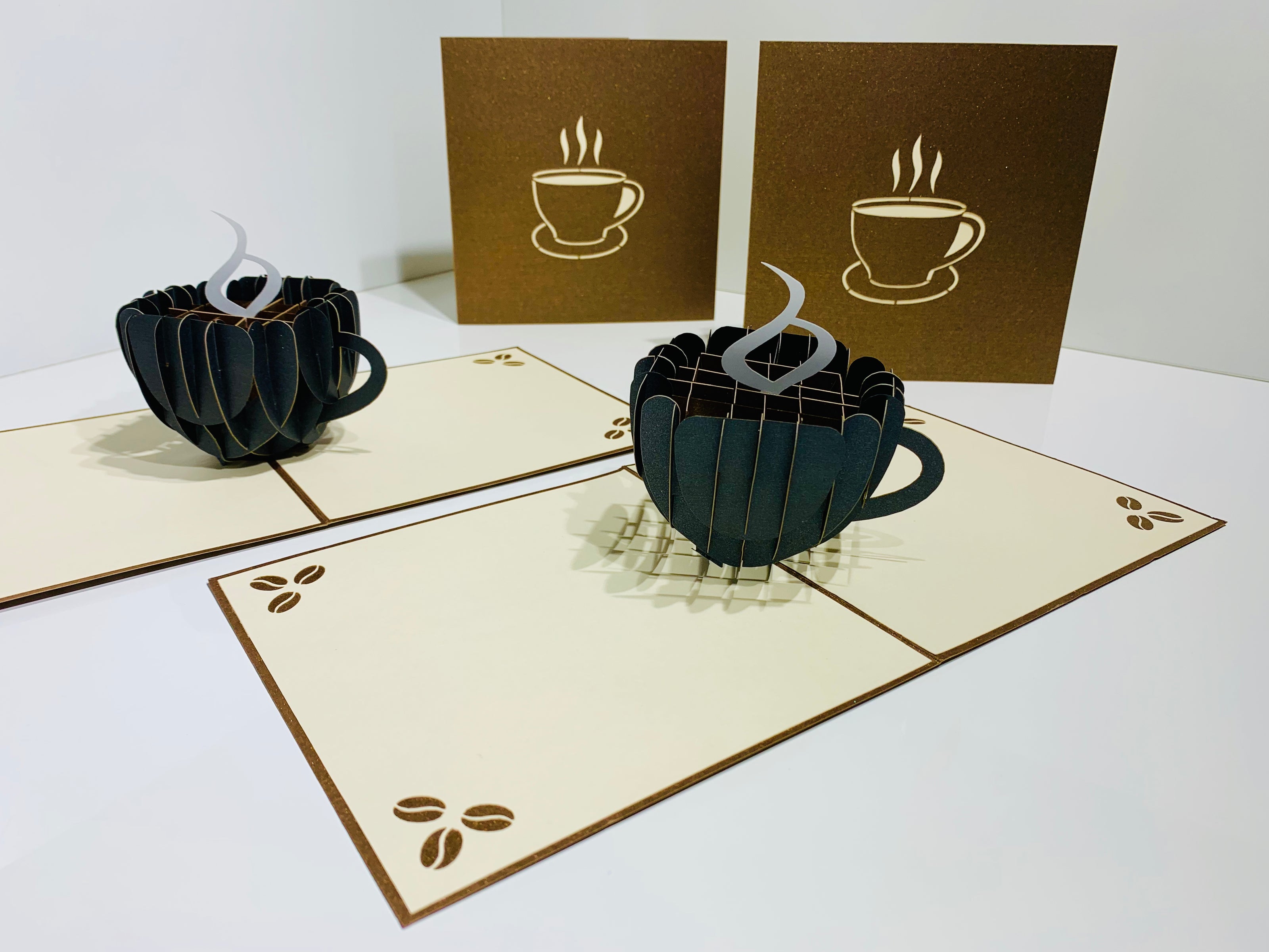 Espresso Coffee Cup ~ Perfect Gifts for Crazy Cat Lovers Origami Pop Cards 3D Pop Up Greeting Card Best Wishes Happy Birthday Gift Thank You Handmade Best Wishes Blank Card for Any Occasion Happy Mother's Day Happy Father's Day CelebratioN