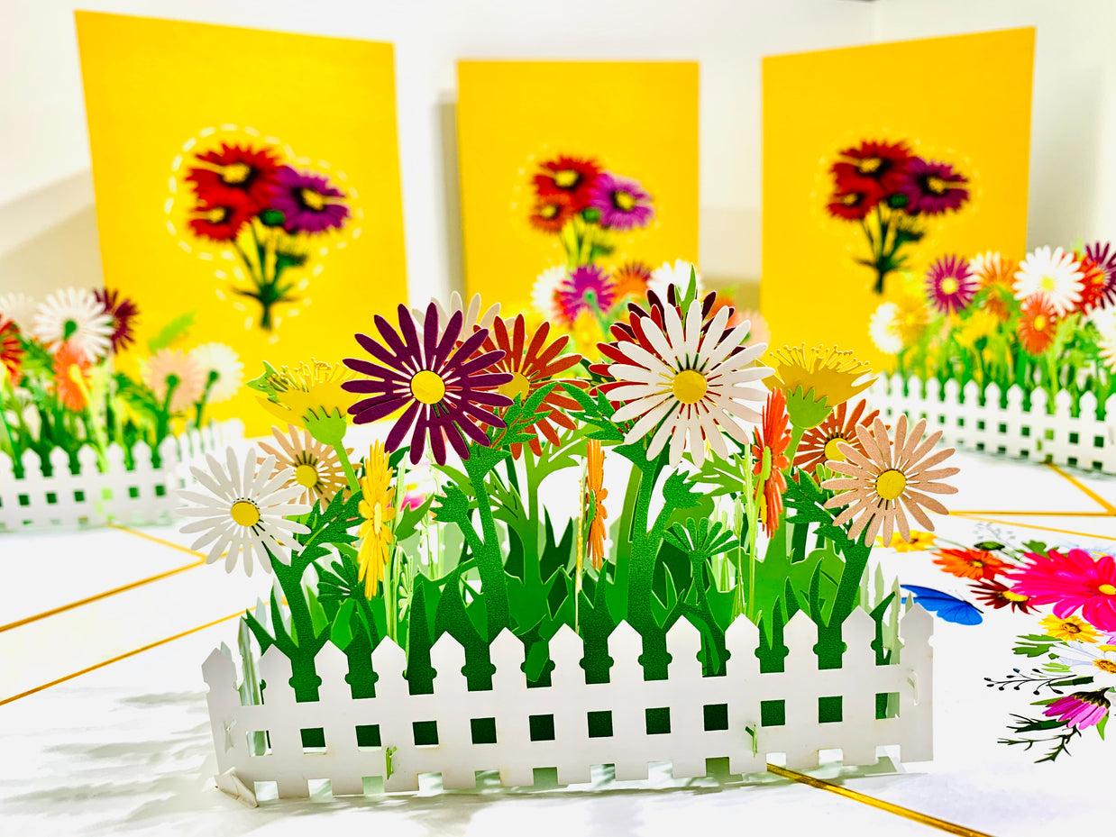 Colourful Daisy Garden Card - Make Them Smile with this 