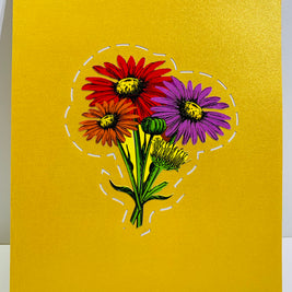 Colourful Daisy Garden Card - Make Them Smile with this 