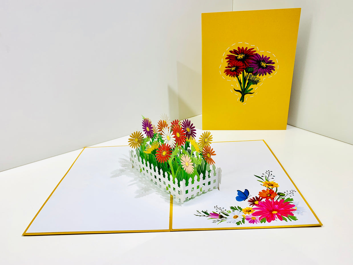Colourful Daisy Garden Card - Make Them Smile with this 