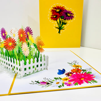 Colourful Daisy Garden Card - Make Them Smile with this 