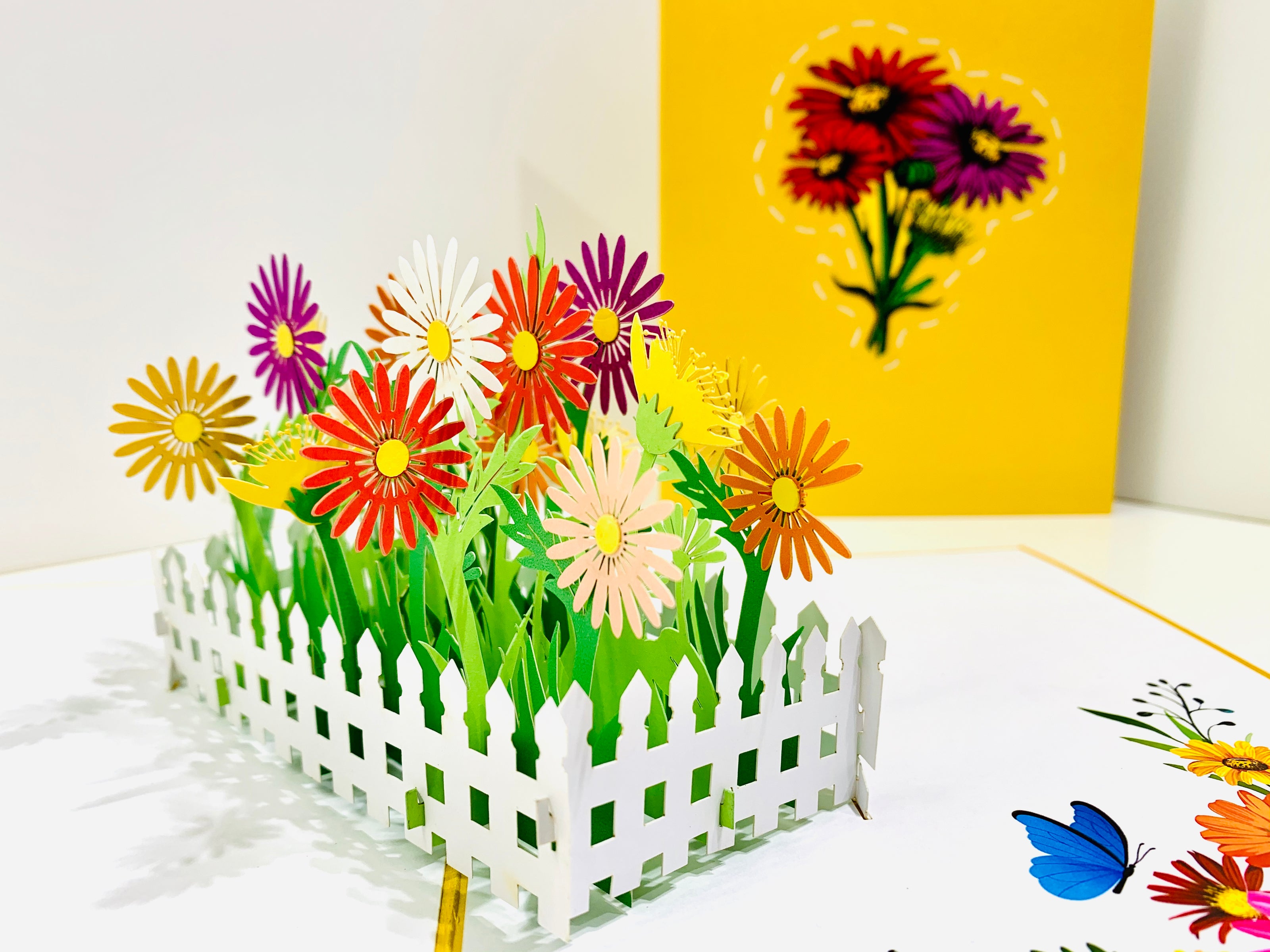 Colourful Daisy Garden Card - Make Them Smile with this 