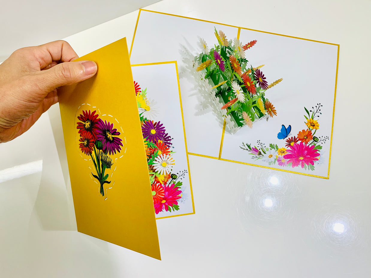Colourful Daisy Garden Card - Make Them Smile with this 