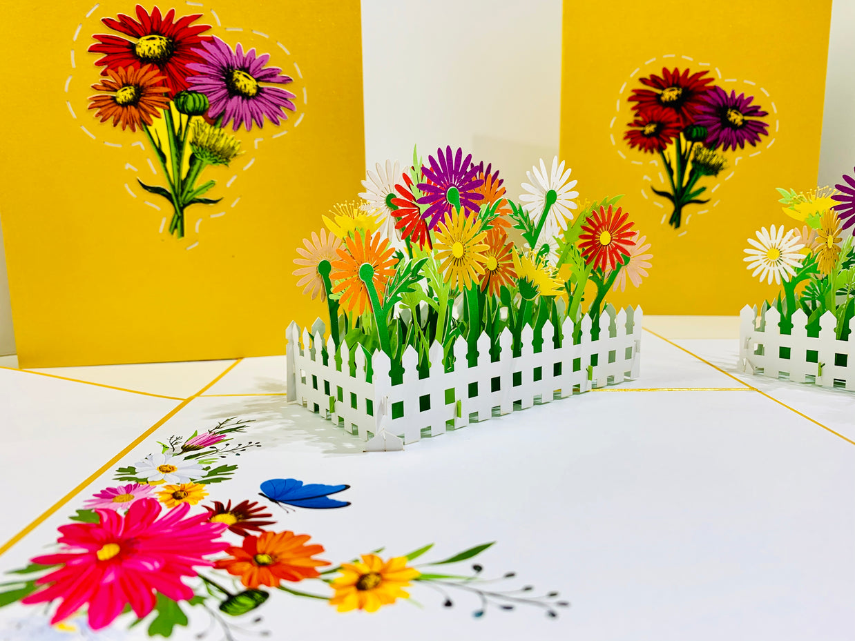 Colourful Daisy Garden Card - Make Them Smile with this 