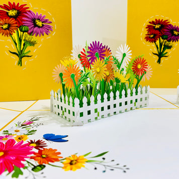 Colourful Daisy Garden Card - Make Them Smile with this 