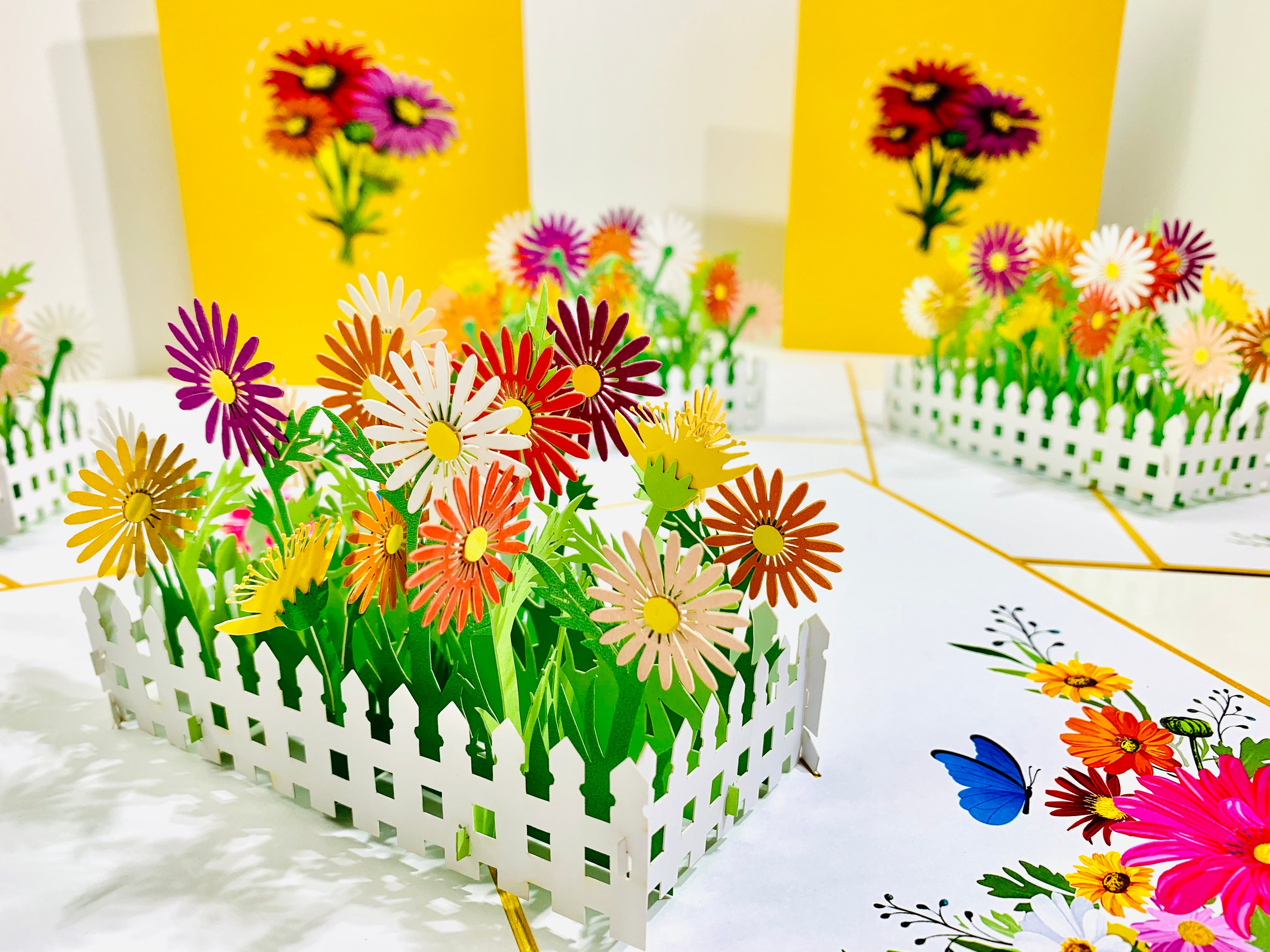 Colourful Daisy Garden Card - Make Them Smile with this 