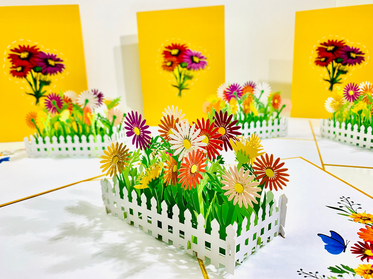 Colourful Daisy Garden Card - Make Them Smile with this 