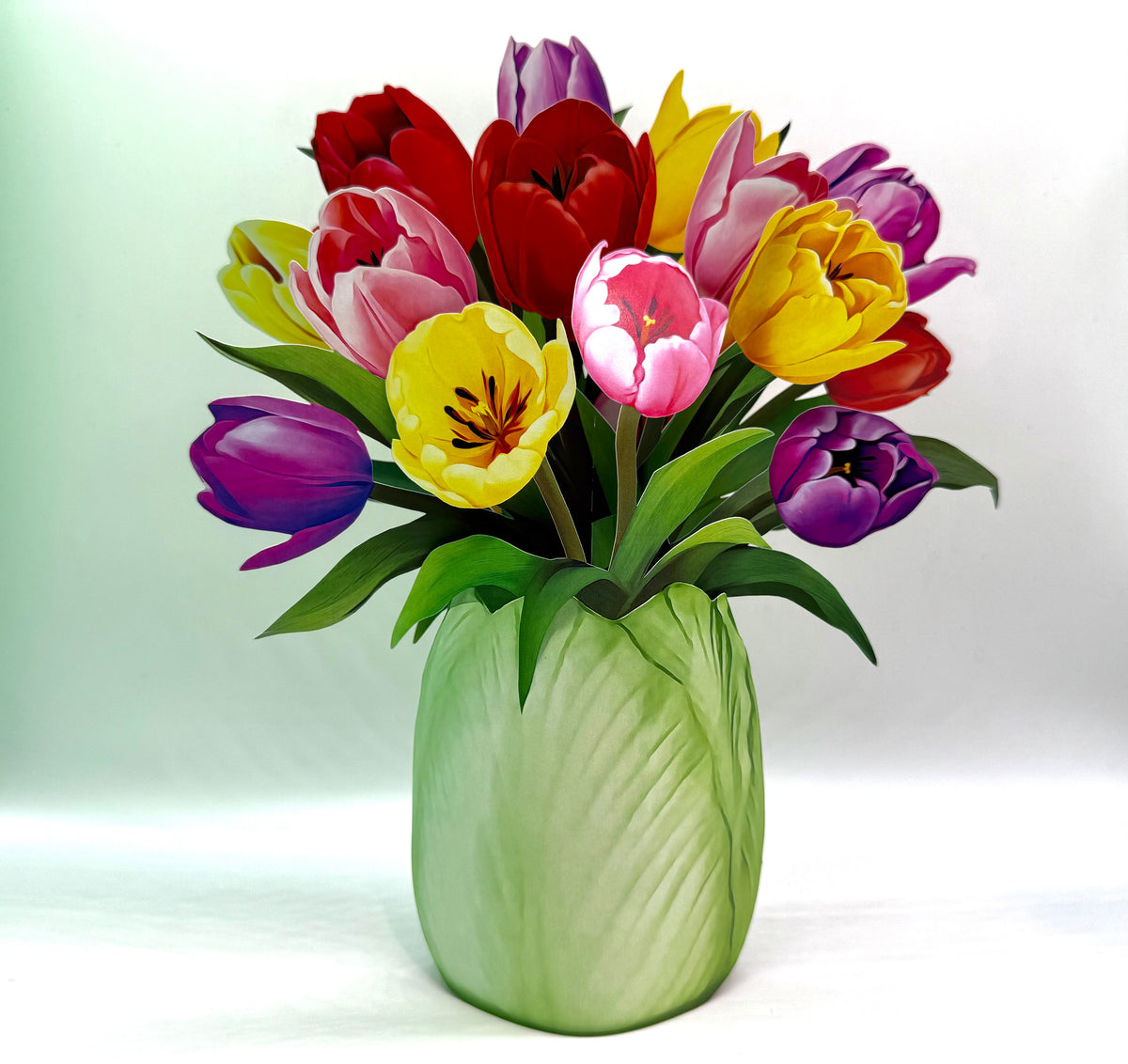 Colourful Tulip Time 3D Pop-Up Flower Bouquet Origami Pop Cards 3D Pop Up Greeting Card Happy Birthday Thank You Handmade Gift Thinking of You Blank Card for Any Occasion Happy Mother's Day Happy Father's Australiana Celebrate
