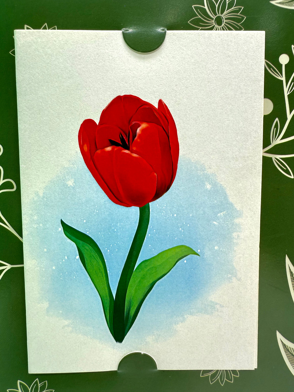 Colourful Tulip Time 3D Pop-Up Flower Bouquet Origami Pop Cards 3D Pop Up Greeting Card Happy Birthday Thank You Handmade Gift Thinking of You Blank Card for Any Occasion Happy Mother's Day Happy Father's Australiana Celebrate