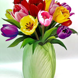 Colourful Tulip Time 3D Pop-Up Flower Bouquet Origami Pop Cards 3D Pop Up Greeting Card Happy Birthday Thank You Handmade Gift Thinking of You Blank Card for Any Occasion Happy Mother's Day Happy Father's Australiana Celebrate