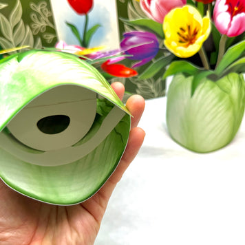 Colourful Tulip Time 3D Pop-Up Flower Bouquet Origami Pop Cards 3D Pop Up Greeting Card Happy Birthday Thank You Handmade Gift Thinking of You Blank Card for Any Occasion Happy Mother's Day Happy Father's Australiana Celebrate