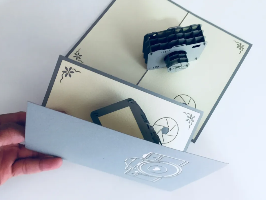 Super Cool Camera Card Origami Pop Cards 3D Pop Up Greeting Card Thank You Handmade Gift Thinking of You Blank Card for Happy Birthday Occasion Australiana Celebrate the Beauty and Happiness During Special Day Best Wishes Gift