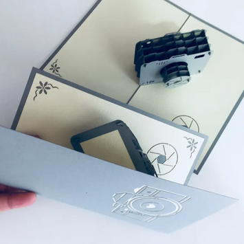 Super Cool Camera Card Origami Pop Cards 3D Pop Up Greeting Card Thank You Handmade Gift Thinking of You Blank Card for Happy Birthday Occasion Australiana Celebrate the Beauty and Happiness During Special Day Best Wishes Gift