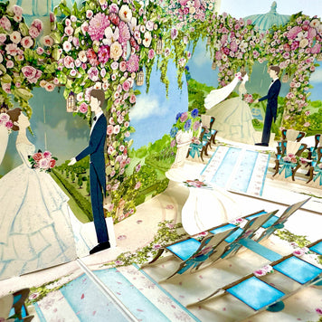 Country Wedding with Bride & Groom 3D POP UP GREETING CARD - Created by Origami Pop Cards – 3D Pop Up Greeting Cards, Australian Design & Handmade, 3D Pop Up Magical Paper Cards, Handmade Pop Up Cards Celebrate Love Anniversary Heart Fell and Romantic