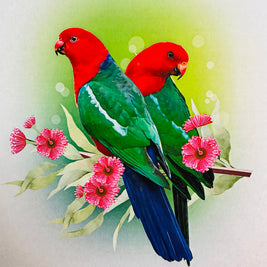 DOUBLE Australian King Parrots - Aussie Bird Origami Pop Cards 3D Pop Up Greeting Card Celebrate Happy Birthday Thank You Handmade Best Wishes Gift Thinking of You Blank Card for Any Occasion Happy Mother's Day Happy Father's Day Australiana Birds