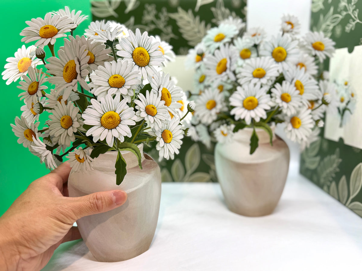 Darling Daisy 3D Pop Up Flower Bouquet Origami Pop Cards 3D Pop Up Greeting Card Happy Birthday Thank You Handmade Gift Thinking of You Blank Card for Any Occasion Happy Mother's Day Happy Father's Australiana Celebrate the Beauty of Flower Decoration