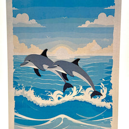 Dolphin Couple Swimming in the Ocean Origami Pop Cards 3D Pop Up Greeting Card Happy Birthday Thank You Handmade Gift Thinking of You Blank Card for Any Occasion Happy Mother's Day Happy Father's Australiana Celebrate the Beauty of Flower