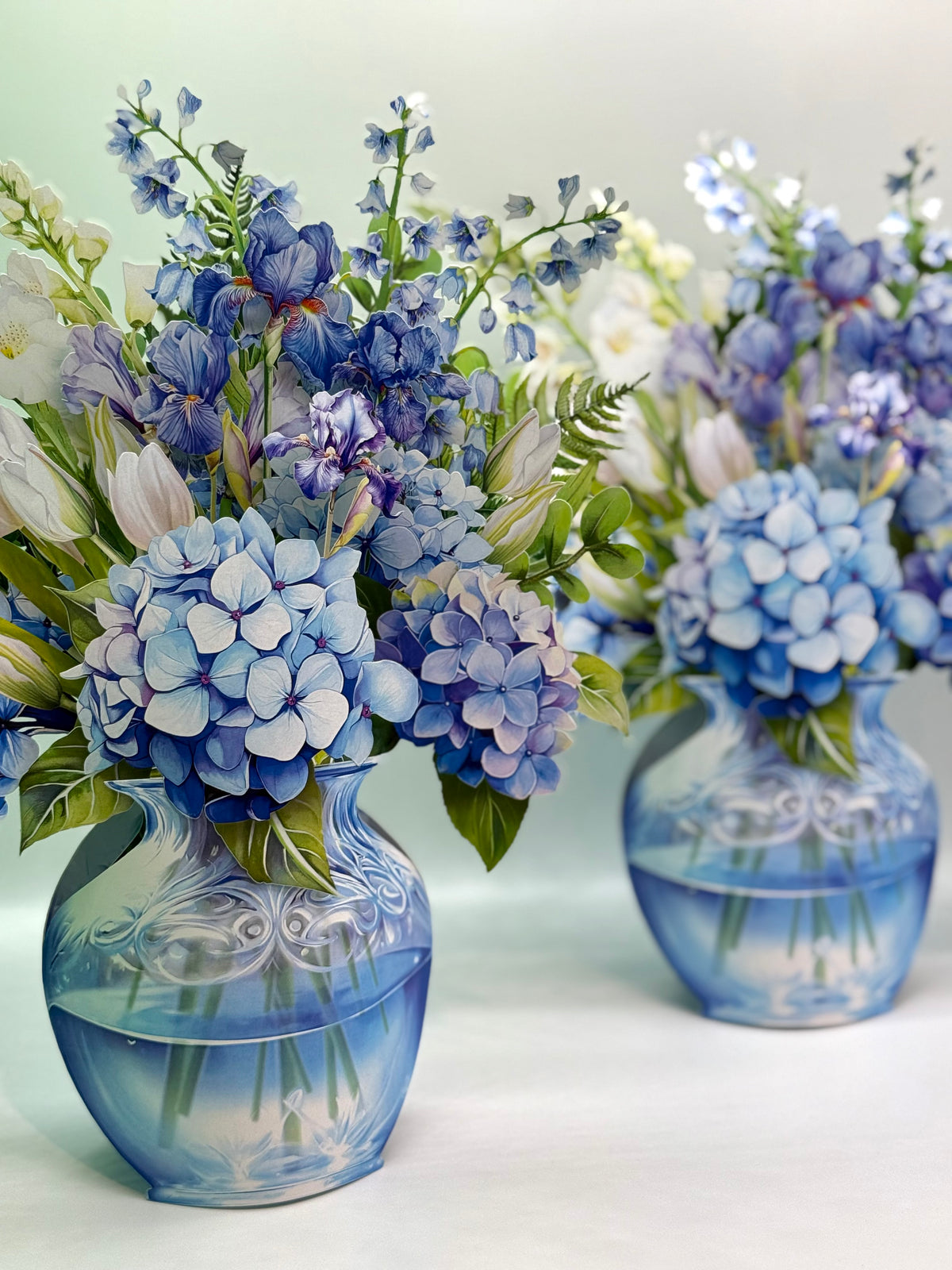 Elegant Blue Hydrangea 3D Pop-Up Flower Bouquet Origami Pop Cards 3D Pop Up Greeting Card Happy Birthday Thank You Handmade Gift Thinking of You Blank Card for Any Occasion Happy Mother's Day Happy Father's Australiana Celebrate
