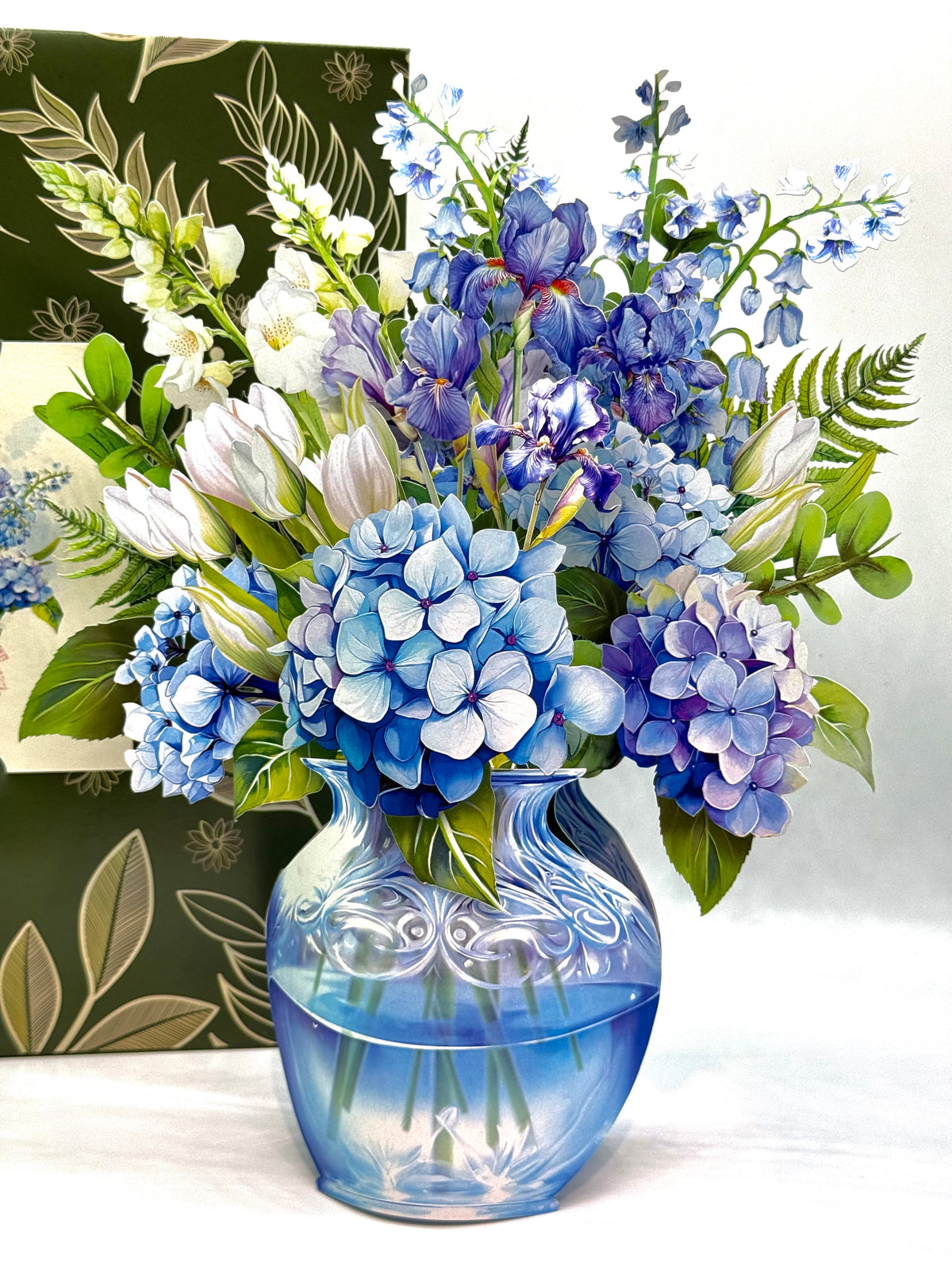 Elegant Blue Hydrangea 3D Pop-Up Flower Bouquet Origami Pop Cards 3D Pop Up Greeting Card Happy Birthday Thank You Handmade Gift Thinking of You Blank Card for Any Occasion Happy Mother's Day Happy Father's Australiana Celebrate
