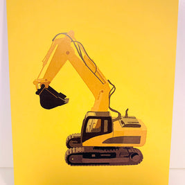 Excavator Digger Crane Truck ~ Perfect for Construction Workers or Kids Origami Pop Cards 3D Pop Up Greeting Card Thank You Handmade Gift Thinking of You Happy Birthday Occasion Australiana Celebrate the Beauty and Happiness During Special Day