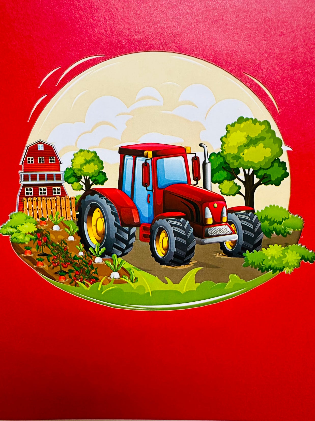 Farm Tractor - Perfect for Young Farmers or Kids Origami Pop Cards 3D Pop Up Greeting Card Celebrate Happy Birthday Thank You Handmade Best Wishes Gift Thinking of You Blank Card for Any Occasion Happy Mother's Day Happy Father's Day Australiana