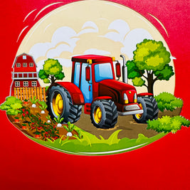 Farm Tractor - Perfect for Young Farmers or Kids Origami Pop Cards 3D Pop Up Greeting Card Celebrate Happy Birthday Thank You Handmade Best Wishes Gift Thinking of You Blank Card for Any Occasion Happy Mother's Day Happy Father's Day Australiana