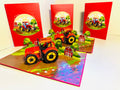 Farm Tractor - Perfect for Young Farmers or Kids Origami Pop Cards 3D Pop Up Greeting Card Celebrate Happy Birthday Thank You Handmade Best Wishes Gift Thinking of You Blank Card for Any Occasion Happy Mother's Day Happy Father's Day Australiana