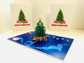 Festive Christmas Tree Origami Pop Cards 3D Pop Up Greeting Card Merry Christmas Thank You Handmade Best Wishes Blank Card Gift Happy Holidays Celebrate the Special Day Moment with Family and Friends