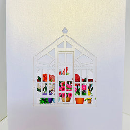 Flourishing Australian Native Greenhouse Garden & Birds Origami Pop Cards 3D Pop Up Greeting Card Celebrate Happy Birthday Thank You Handmade Best Wishes Gift Thinking of You Blank Card for Any Occasion Happy Mother's Day Happy Father's Day Australiana
