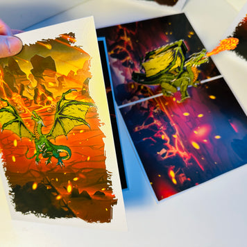 GREEN Fire Breathing Dragon Origami Pop Cards 3D Pop Up Greeting Card Happy Birthday Thank You Handmade Gift Thinking of You Blank Card for Any Occasion Happy Mother's Day Happy Father's Australiana Celebrate the Beauty of Animals Perfect for Boy