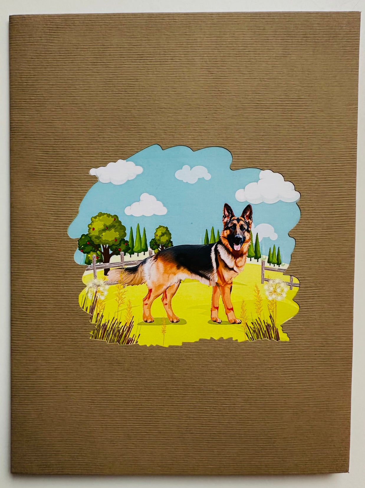 German Shepherd Dog - Perfect for Dog Lovers Origami Pop Cards 3D Pop Up Greeting Card Happy Birthday Thank You Handmade Gift Thinking of You Blank Card for Any Occasion Happy Mother's Day Happy Father's Australiana Celebrate the Beauty of Animals