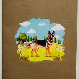 German Shepherd Dog - Perfect for Dog Lovers Origami Pop Cards 3D Pop Up Greeting Card Happy Birthday Thank You Handmade Gift Thinking of You Blank Card for Any Occasion Happy Mother's Day Happy Father's Australiana Celebrate the Beauty of Animals